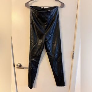 Zara black leather legging